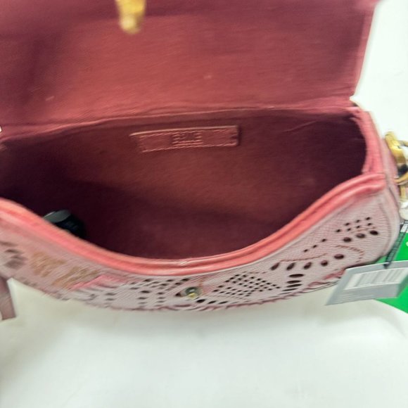 Frye Vivian Crossbody Flap Snap Close Cutout & Stitch Design Purse Red - Picture 5 of 7